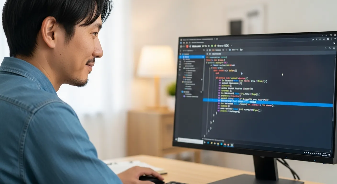 JavaScriptを学習中の日本人30代男性