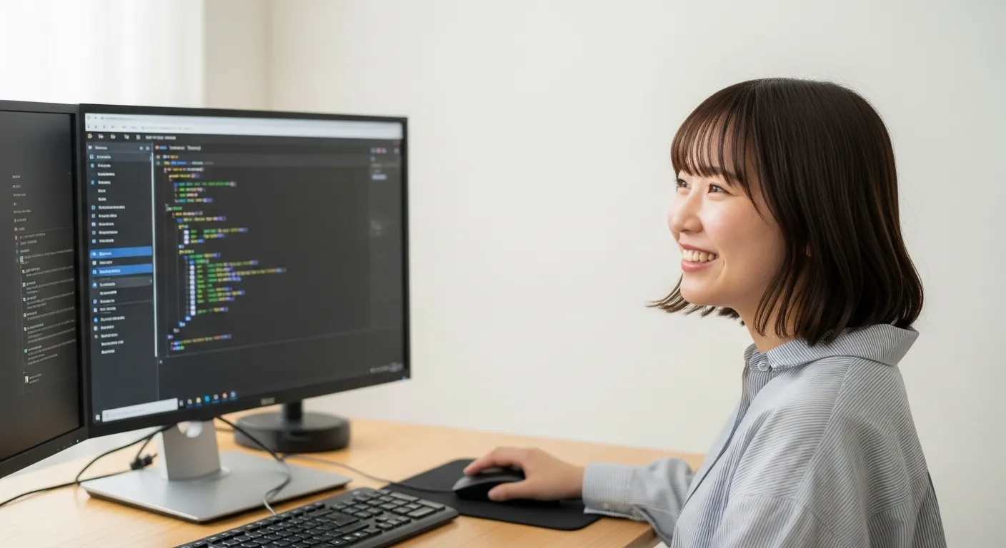 JavaScriptの魅力を知った20代女性